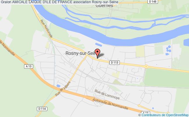 plan association Amicale LaÏque D'ile De France Rosny-sur-Seine