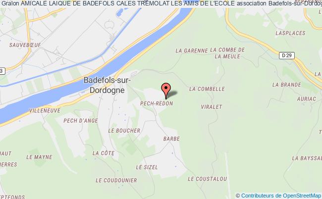 plan association Amicale Laique De Badefols Cales Tremolat Les Amis De L'ecole Badefols-sur-Dordogne