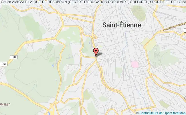 plan association Amicale Laique De Beaubrun (centre D'education Populaire, Culturel, Sportif Et De Loisirs) Saint-Étienne