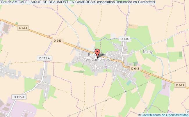 plan association Amicale Laique De Beaumont-en-cambresis Beaumont-en-Cambrésis