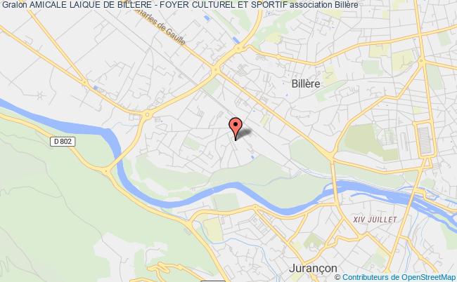 plan association Amicale Laique De Billere - Foyer Culturel Et Sportif Billère