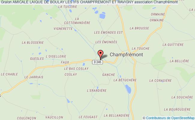 plan association Amicale Laique De Boulay Les Ifs Champfremont Et Ravigny Champfrémont