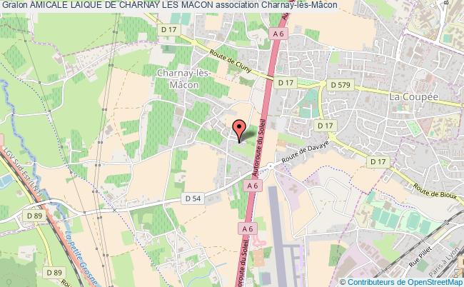 plan association Amicale Laique De Charnay Les Macon Charnay-lès-Mâcon
