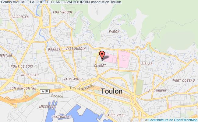 plan association Amicale Laique De Claret-valbourdin Toulon