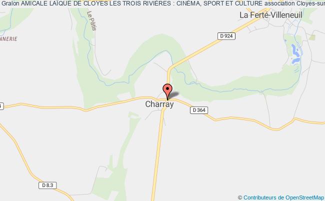 plan association Amicale LaÏque De Cloyes Les Trois RiviÈres : CinÉma, Sport Et Culture Cloyes-les-Trois-Rivières