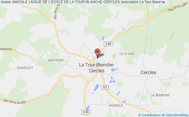 plan association Amicale LaÏque De L'ecole De La Tour Blanche-cercles Tour-Blanche