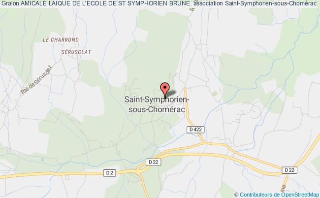 plan association Amicale Laique De L'ecole De St Symphorien Brune. Saint-Symphorien-sous-Chomérac