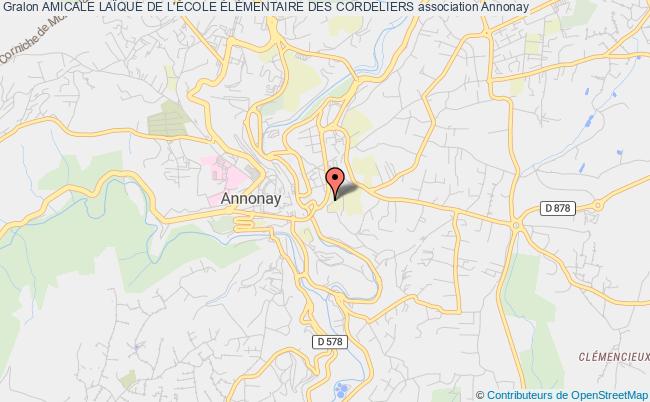 plan association Amicale LaÏque De L'École ÉlÉmentaire Des Cordeliers Annonay