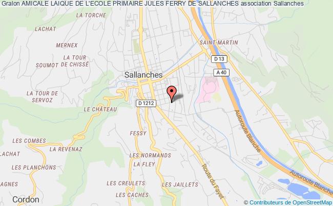 plan association Amicale Laique De L'ecole Primaire Jules Ferry De Sallanches Sallanches