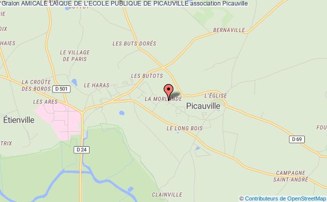 plan association Amicale Laique De L'ecole Publique De Picauville Picauville