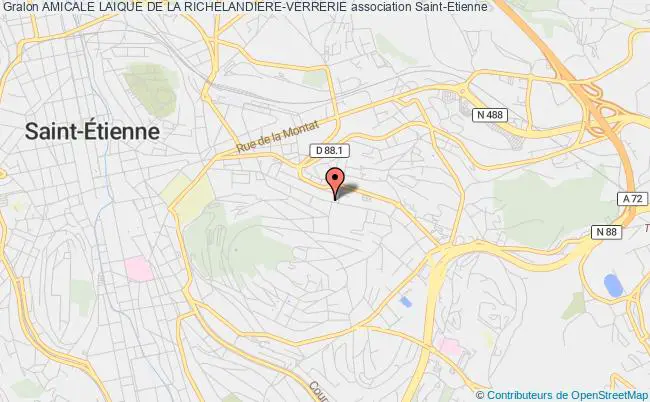 plan association Amicale Laique De La Richelandiere-verrerie Saint-Étienne