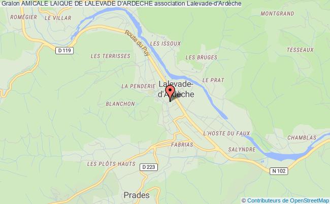plan association Amicale Laique De Lalevade D'ardeche Lalevade-d'Ardèche