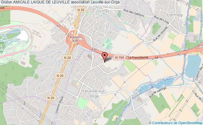 plan association Amicale Laique De Leuville Leuville-sur-Orge