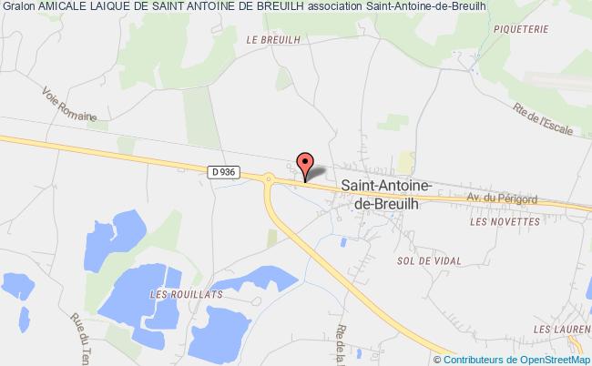 plan association Amicale Laique De Saint Antoine De Breuilh Saint-Antoine-de-Breuilh