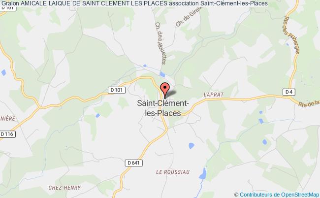 plan association Amicale Laique De Saint Clement Les Places Saint-Clément-les-Places