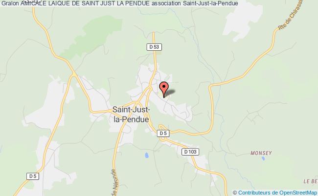 plan association Amicale Laique De Saint Just La Pendue Saint-Just-la-Pendue