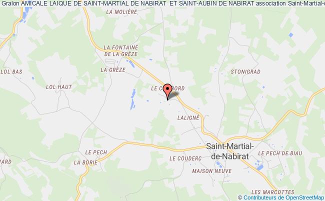 plan association Amicale Laique De Saint-martial De Nabirat  Et Saint-aubin De Nabirat Saint-Martial-de-Nabirat