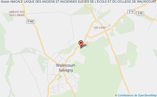 plan association Amicale Laique Des Anciens Et Anciennes Eleves De L'ecole Et Du College De Walincourt Selvigny Walincourt-Selvigny