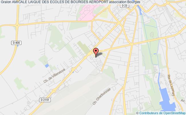 plan association Amicale Laique Des Ecoles De Bourges Aeroport Bourges
