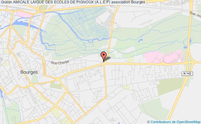 plan association Amicale Laique Des Ecoles De Pignoux (a.l.e.p) Bourges
