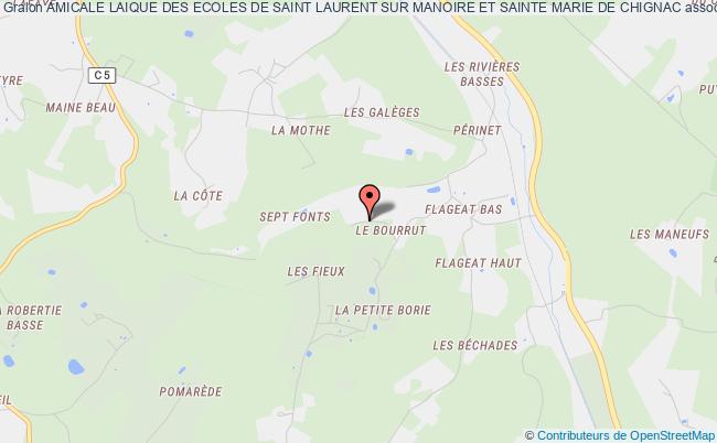 plan association Amicale Laique Des Ecoles De Saint Laurent Sur Manoire Et Sainte Marie De Chignac Saint-Laurent-sur-Manoire