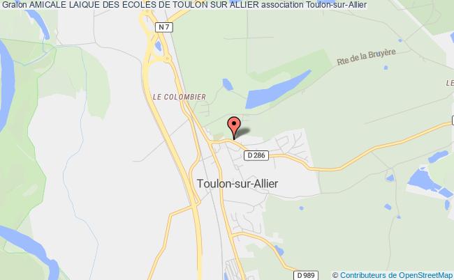 plan association Amicale Laique Des Ecoles De Toulon Sur Allier Toulon-sur-Allier