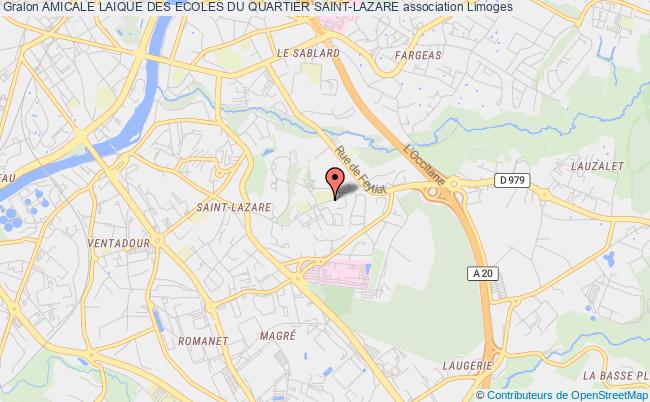 plan association Amicale Laique Des Ecoles Du Quartier Saint-lazare Limoges