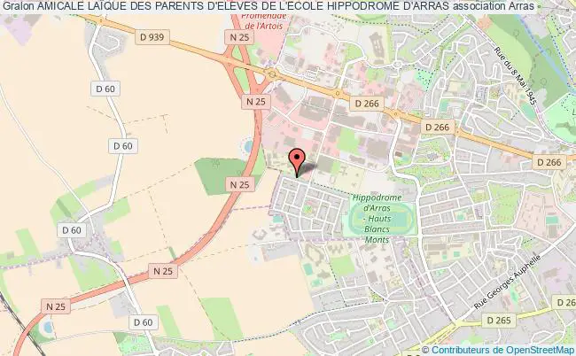 plan association Amicale LaÏque Des Parents D'eleves De L'ecole Hippodrome D'arras Arras