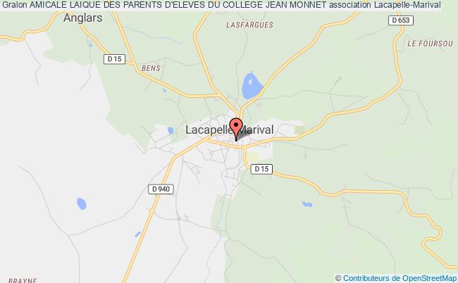 plan association Amicale Laique Des Parents D'eleves Du College Jean Monnet Lacapelle-Marival