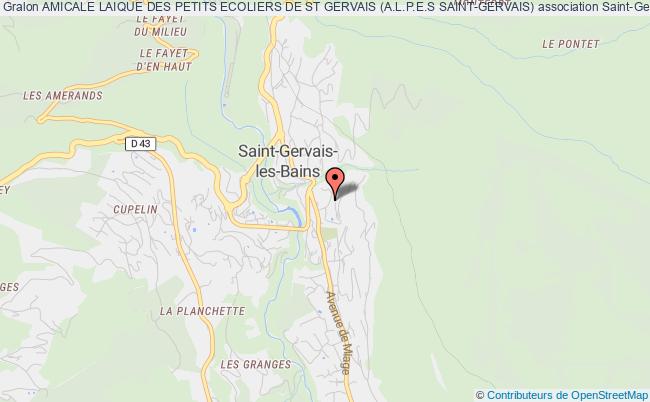 plan association Amicale Laique Des Petits Ecoliers De St Gervais (a.l.p.e.s Saint-gervais) Saint-Gervais-les-Bains