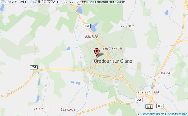 plan association Amicale Laique Du Mas De  Glane Oradour-sur-Glane