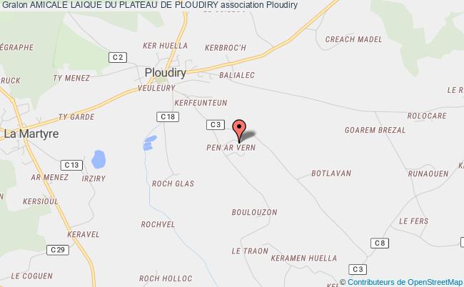 plan association Amicale Laique Du Plateau De Ploudiry Ploudiry