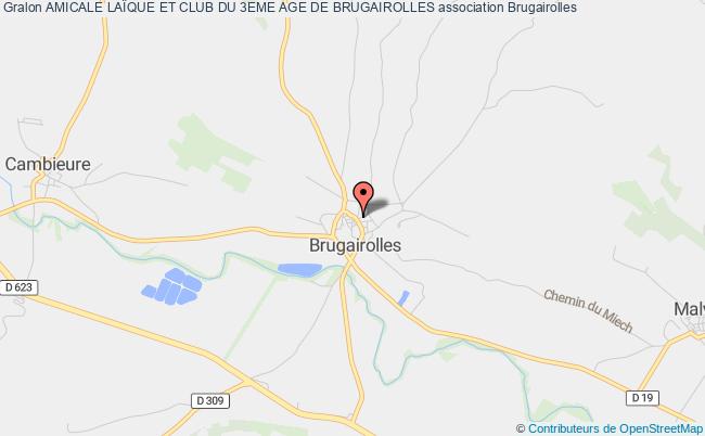 plan association Amicale LaÏque Et Club Du 3eme Age De Brugairolles Brugairolles
