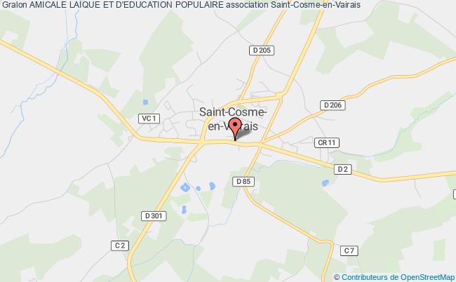 plan association Amicale Laique Et D'education Populaire Saint-Cosme-en-Vairais