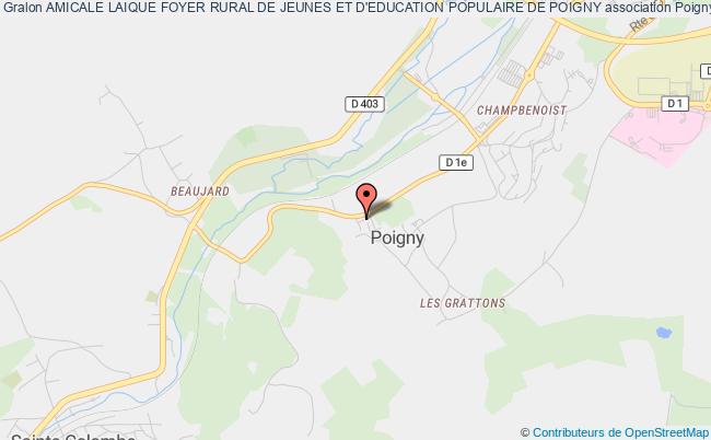 plan association Amicale Laique Foyer Rural De Jeunes Et D'education Populaire De Poigny Poigny