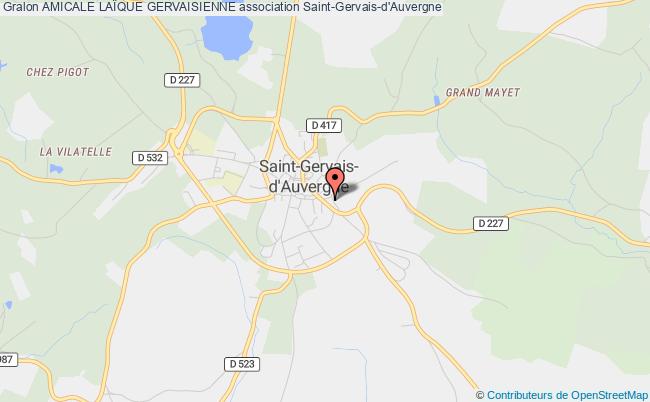 plan association Amicale LaÏque Gervaisienne Saint-Gervais-d'Auvergne