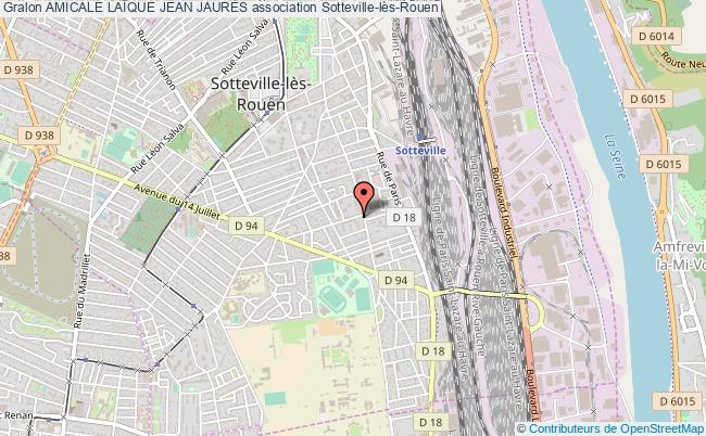 plan association Amicale LaÏque Jean JaurÈs Sotteville-lès-Rouen