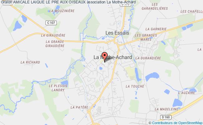 plan association Amicale Laique Le Pre Aux Oiseaux La    Mothe-Achard - LES ACHARDS
