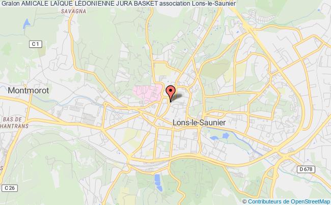plan association Amicale LaÏque LÉdonienne Jura Basket Lons-le-Saunier