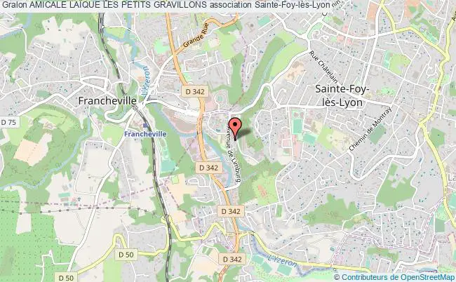 plan association Amicale LaÏque Les Petits Gravillons Sainte-Foy-lès-Lyon