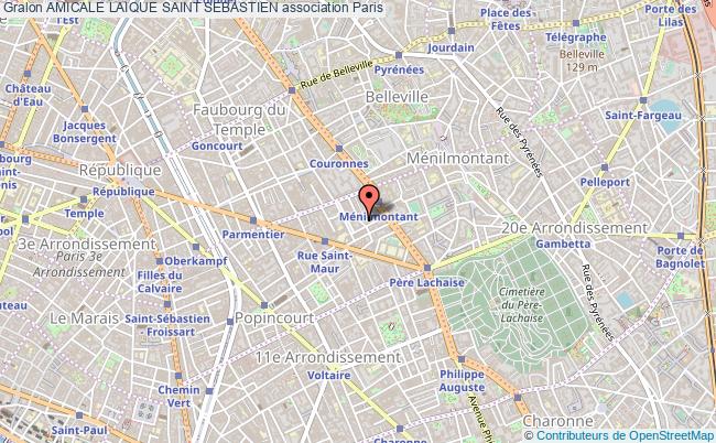 plan association Amicale Laique Saint Sebastien Paris