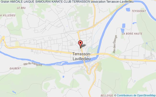 plan association Amicale Laique Samourai Karate Club Terrasson Terrasson-Lavilledieu