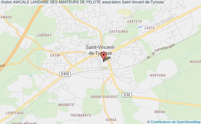 plan association Amicale Landaise Des Amateurs De Pelote Saint-Vincent-de-Tyrosse