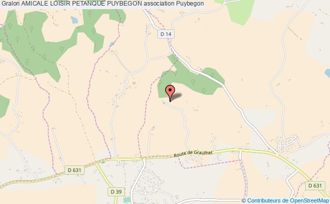 plan association Amicale Loisir Petanque Puybegon Puybegon