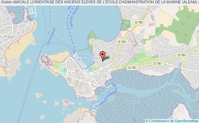 plan association Amicale Lorientaise Des Anciens ÉlÈves De L'ecole D'administration De La Marine (aleam) Port-Louis