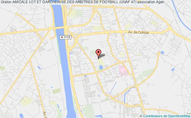 plan association Amicale Lot Et Garonnaise Des Arbitres De Football (unaf 47) Agen