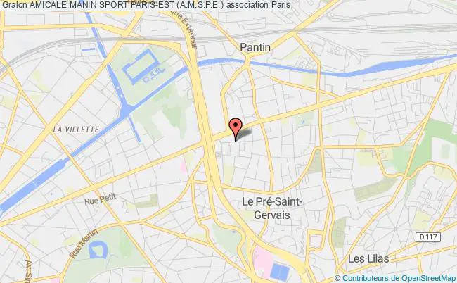 plan association Amicale Manin Sport Paris-est (a.m.s.p.e.) PARIS