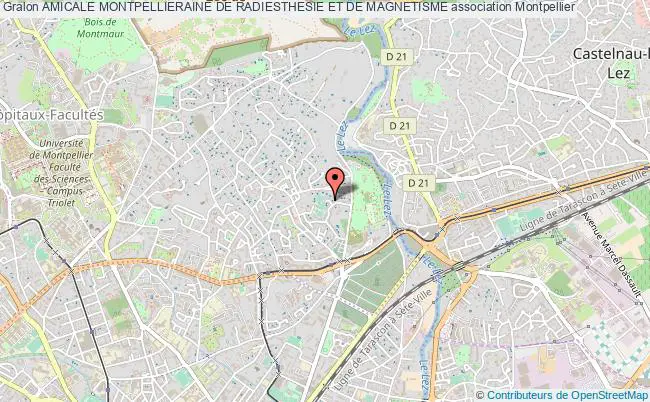 plan association Amicale Montpellieraine De Radiesthesie Et De Magnetisme Montpellier