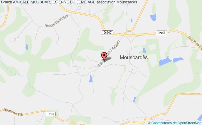 plan association Amicale Mouscardesienne Du 3eme Age Mouscardès