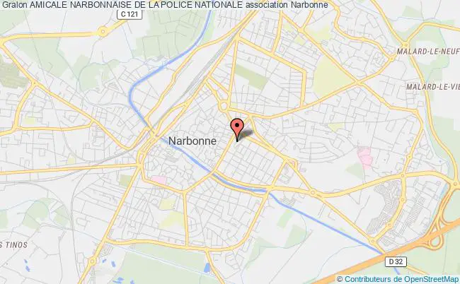 plan association Amicale Narbonnaise De La Police Nationale Narbonne